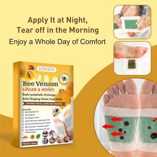 Bee Venom Ginger & Honey Detox Pads BUY 10 GET 10 FREE (Pack of 20)