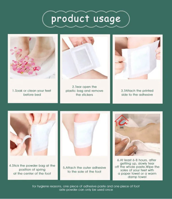 Gentle Herbal Detox Foot Pad🦶🌿Buy 10 Get 10 Free🎁 (Pack of 20)@499rs