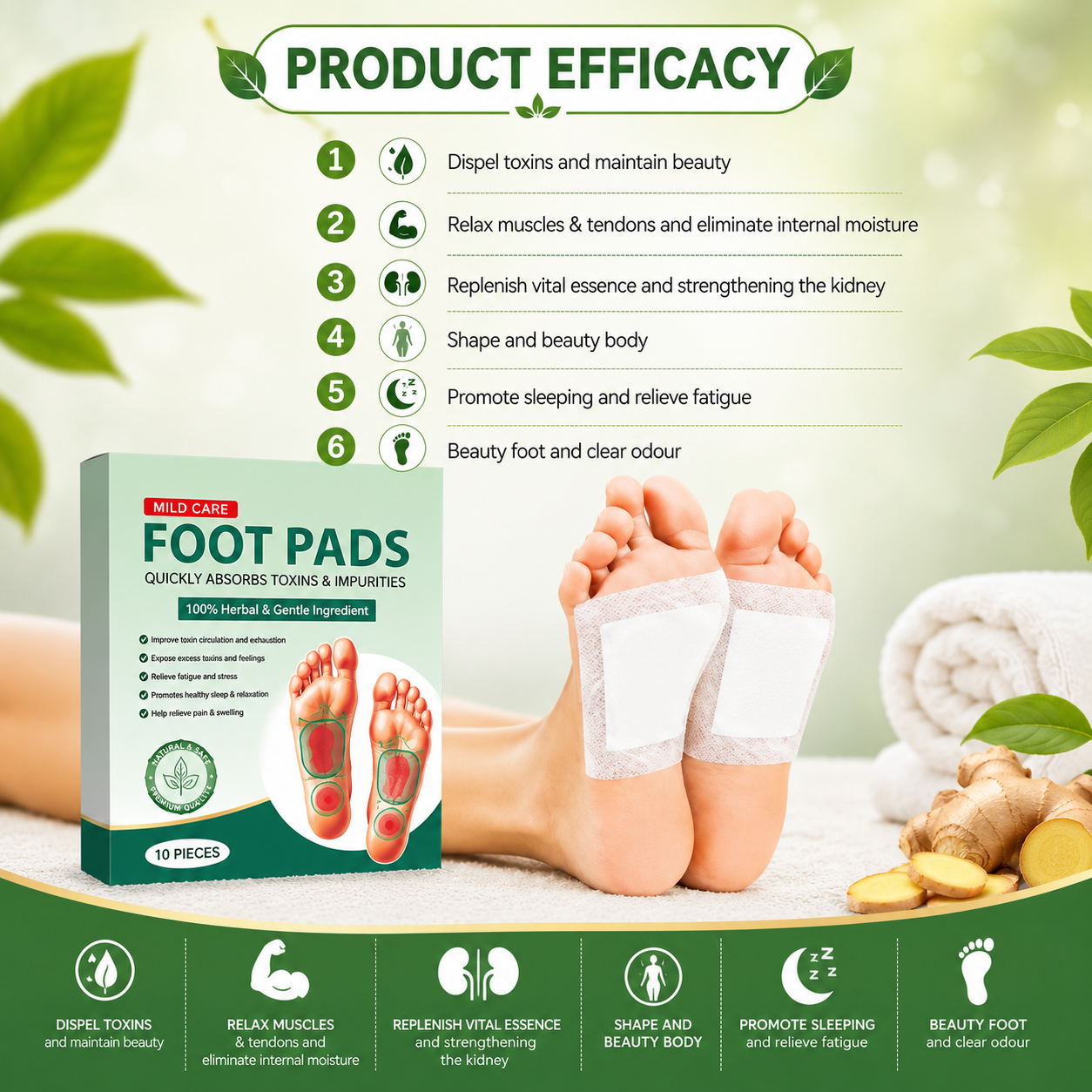 💫🦶 Toxin Away🍀 Foot Pads🍃(Buy 10 Get 20 Free🎁Pack of 30)