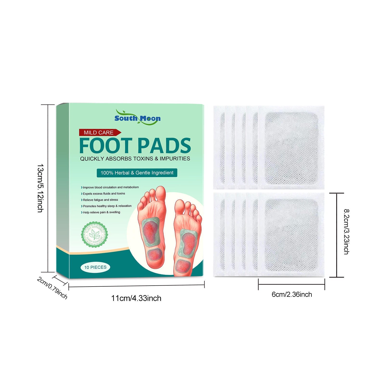 🌿100% Herbal & Gentle Ingredient Foot Patches 🥳(Buy 10 Get 30)🥳